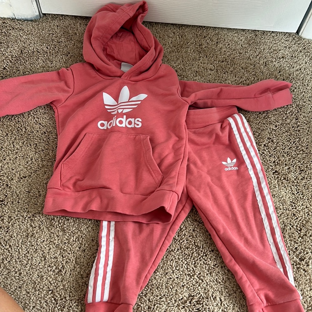 Adidas sweatshirt & sweatpant set - 24 months